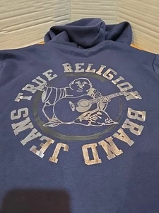 True Religion Tru Foil Zip Hoodie Herren Gr. L City Retro Classic Buddha Gorpcore - Bild 1 von 17
