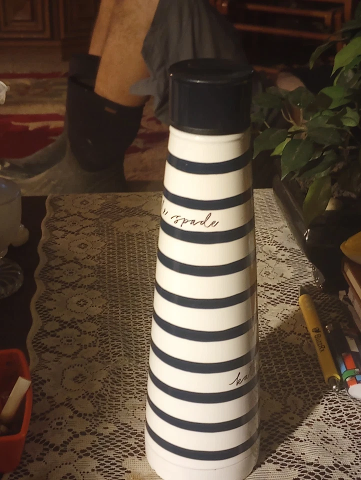 Kate Spade Stainless Steel Water Bottle 16oz Blue And White - Image 1 of 1