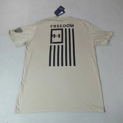 Camisa Under Armour Masculina Grande Bronzeada Bandeira da Liberdade Gorpcore Patriótica EUA América T - Imagem 1 de 4