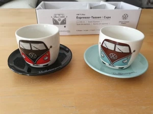 VW Collection Volkswagen VW T1 Bulli Bus Espresso Tassen 2er Set 100ml - Bild 1 von 14