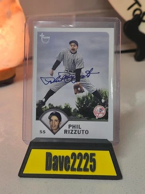 2003 Topps Phil Rizzuto On Card Autograph Signature New York Yankees #7 HOF - Image 1 of 4