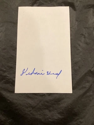 JEHOSIE HEARD Autographed 3 x 5 Card Negro Leagues & Orioles 1954 (d. 1999) - Image 1 of 2