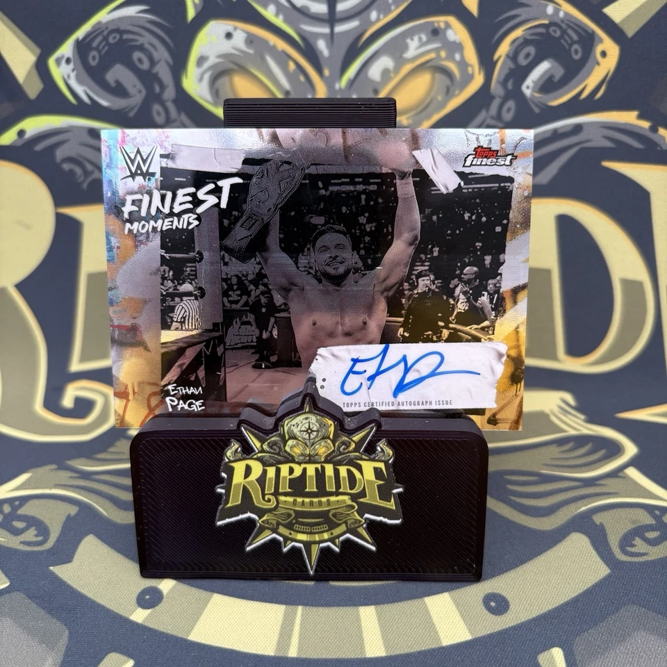Ethan Page WWE Topps Finest 2025 Moments Base Auto #FMS-FHY - Image 1 of 3
