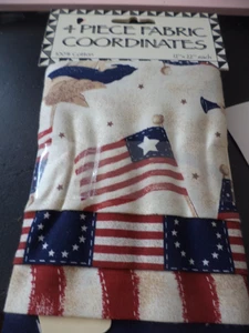 Patriotic Fabric Coordinates Fabric Traditions Red White Blue Four Pieces - Imagen 1 de 5