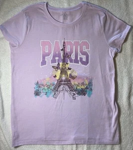 The Children’s Place Girls Lavender PARIS T-Shirt Size XL(14) - Picture 1 of 6
