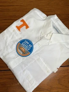 NWT Columbia PFG Tennessee Volunteers Button Up Shirt Mens LG White Short Sleeve - Picture 1 of 5