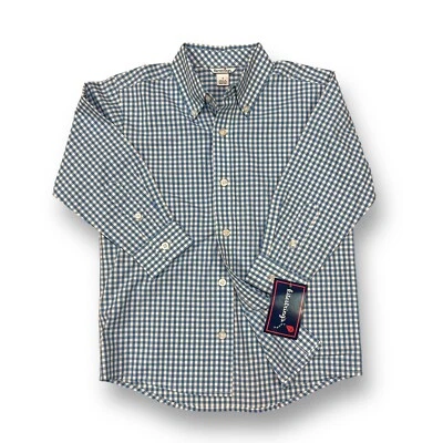 ¡NUEVO! Camisa Kitestrings niños talla 5 azul y blanca a cuadros con botones Foto 1 de 2