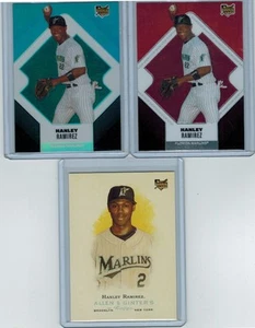 (3) 2006 HANLEY RAMIREZ ROOKIE LOT FINEST BASE & BLUE REFRACTOR 252/299 GINTER - Picture 1 of 1