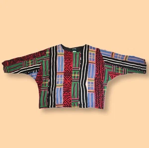 REDUZIERT AS.HRO Coogi Style Fledermaus Festival Pullover Large UK 18 Baja Mehrfarbig - Bild 1 von 7