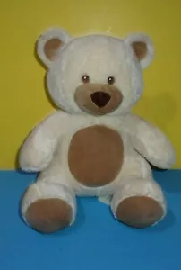 Build A Bear Velvet Hugs Plush Teddy Cream & Tan BABW Certified Asthma & Allergy - Picture 1 of 3