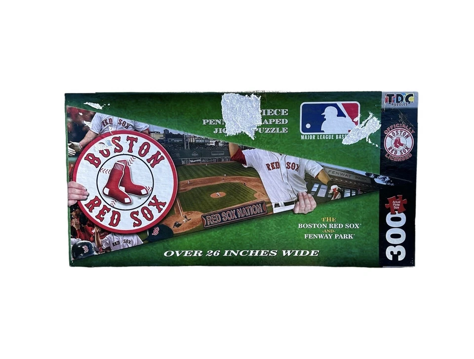 Boston Red Sox Baseball 300 Piece Pennant Shaped Puzzle Fenway Park MLB New 6306 - Image 1 of 4