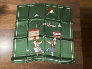 Aime Leon Dore ALD Green Silk Graphic Scarf Village Bandana Queens NY Deadstock - Picture 1 of 8