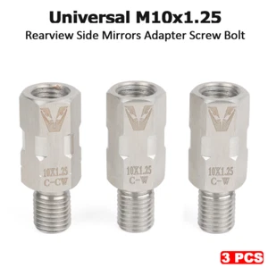 M10x1.25 Espejos retrovisores laterales soporte adaptador perno tornillo extensión elevador 1" 3 piezas - Imagen 1 de 23