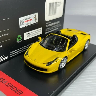 1/43 Fujimi TSM Miniatures Ferrari F458 Spider Yellow - Image 1 of 2