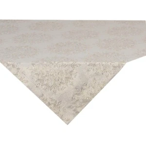 Design Importe Winter Glitzernder Jacquard Metallic Quadratische Tischplatte Neu - Bild 1 von 7