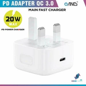 For iPhone 15 14 13 12 11 Pro Max X Fast 20W USB-C PD Plug Charger Adapter Cable - Picture 1 of 5