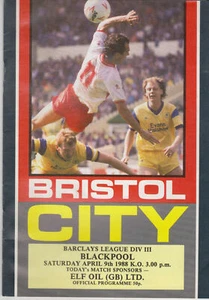Programa / Programa Bristol City FC v Blackpool 09-04-1988 - Imagen 1 de 1