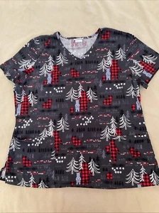 Scrubstar XL Mujer Buffalo Cuadros Mamá Bebé Oso - Imagen 1 de 3