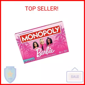 Monopoly: Barbie Edition Board Game, Ages 8+, 2-6 Players, Fun Family Games for - Picture 1 of 2