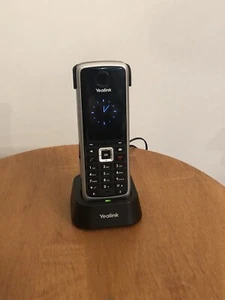 Yealink DECT SIP Cordless Phone Handset Black Charging Dock w/ Belt Clip W52P - Picture 1 of 6