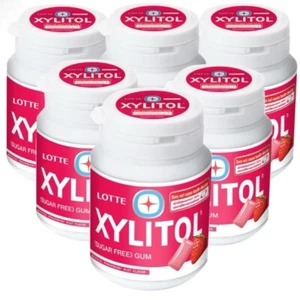 6X58G LOTTE XYLITOL Strawberry Mint Flavor Sugar Free Tooth Decay Protection Gum - Picture 1 of 17