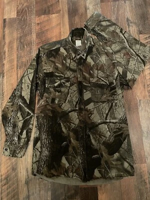 Real Tree Camo Button Up Shirt By Classics Mens Size S Hunting Outdoor - Image 1 of 4