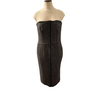 Dolce & Gabbana Midi Wool Strapless Dress Size 46  or 10 - Picture 1 of 14