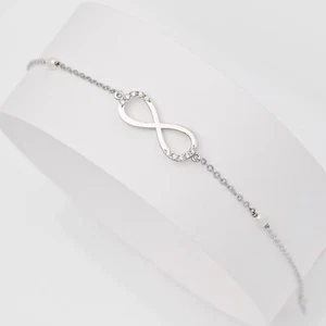 Infinity Bracelet in 14k White Gold/ Infinity Jewelry/Eternity Bracelet - Picture 1 of 7