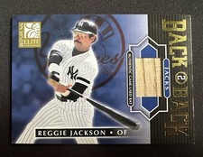 2001 Donruss Elite Reggie Jackson Back To Back Jacks /100 Game Used Bat Yankees
