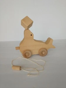 Wooden Seal Pull Toy - Unbranded - Picture 1 of 6