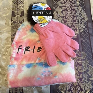 Friends Serie 2-teiliges Krawatten-Farbset Mütze und Handschuhe Mädchen Einheitsgröße - Bild 1 von 3