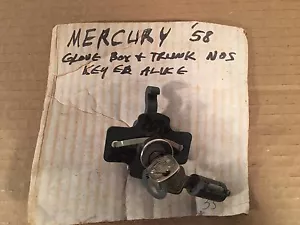 1958 Mercury Lock Set NOS Glove Box Trunk Lock with Keys - Picture 1 of 1