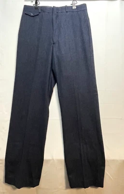 Farah Pantalón Vestido Pantalones Mujer 30x32 Chino Lana Hecho USA Negro Foto 1 de 4