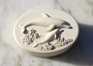 Vintage Angelstar Trinket Box Dolphins Angels Of The Sea - Picture 1 of 14