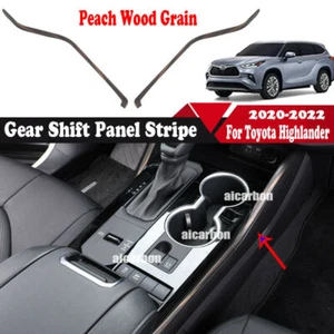 wood Grain Inner Gear Shift Panel Stripe Cover For Toyota Highlander 2020-2023 - Imagen 1 de 6