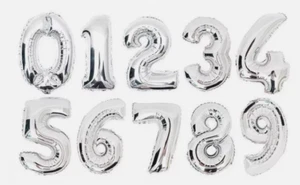ANAGRAM 34"-36"/86cm-91cm Supershape Number Foil Balloon| Silver/Gold/Rose Gold - Picture 1 of 39