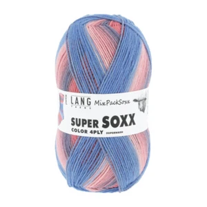 Wolle Kreativ! Lang Yarns - Super Soxx Color 4-fach - Fb. 312 blau rot 100 g - Bild 1 von 1
