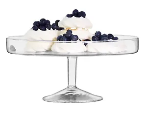 CLEARANCE Glass Footed Cakestand for Cakes,Fruit, Pastries, Biscuits H15cm W30cm - Picture 1 of 3