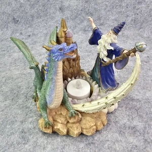 Dragon & Wizard Castle Mystical Tealite & Votive Candle Holder Missing Plate - Picture 1 of 14