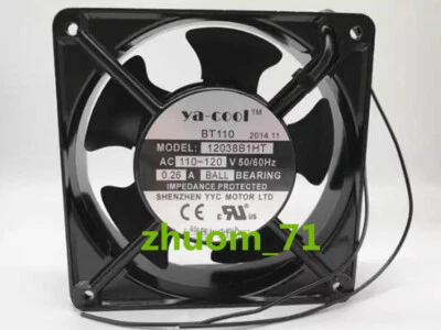 1PC Ya-cool BT110 12038B1HT 110-120V 0.26A 12CM cooling fan - Image 1 of 3