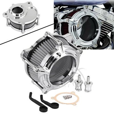 Filtro de aire cromado Clarity gris admisión apto para Harley Street Tri Glide FLHTCUTG Foto 1 de 4