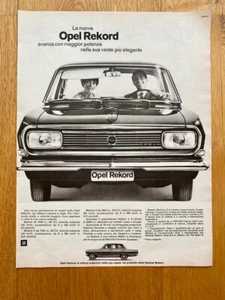 Opel Rekord 33x25 cm Alte Italienische XL Werbung 1965 Vintage Ad Reklame - Bild 1 von 1