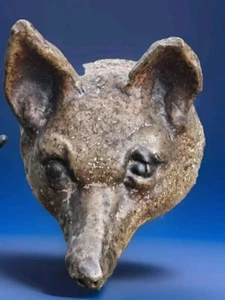 Vintage Hand Made Pottery Ceramic Fox Head. - Picture 1 of 7