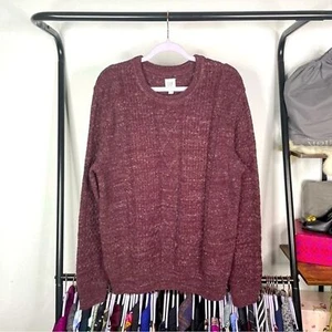 GAP Retro Style Marled Brick Crewneck Sweater - Picture 1 of 8