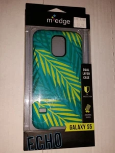 M-Edge Green Yellow Palm Leaves Dual Layer Hybrid Case For Samsung Galaxy S5 - Picture 1 of 6