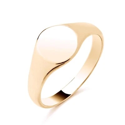 9ct Yellow Gold on Silver Oval Signet Ring size J to V - Image 1 of 4