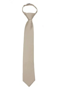 Corbata con cremallera sintética sólida para hombre bodas escuela de negocios - Imagen 1 de 1