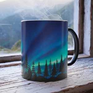 Neu Northern Lights 11 Unzen Farbwechsel Becher Hitzeempfindlich Aurora Geschenk Tasse - Bild 1 von 6
