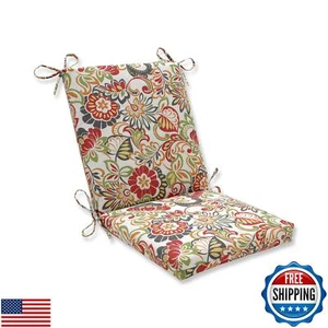 Pillow Perfect Bright Floral Indoor/Outdoor Solid Back 1 Piece Chair Cushion - Picture 1 of 5