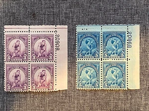 US Stamps-SC# 718 & 719 - Plate Block - MHR - CV $29.50 - Picture 1 of 2
